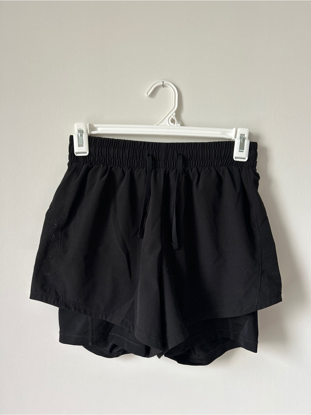 H&M Black Layered Women's Athletic Shorts